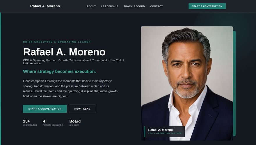 Executive and operating leader brand concept