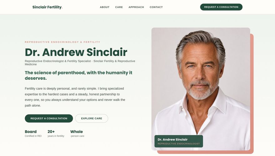 Fertility and medical specialist brand concept